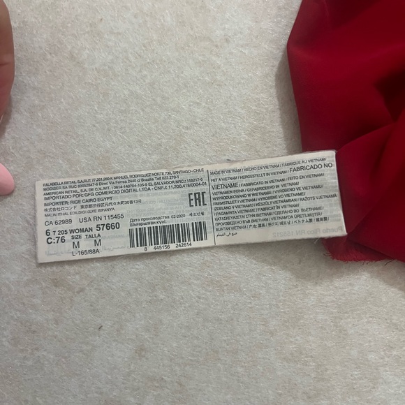 Mango One-Shoulder Ruffle Red Camisole - Picture 7 of 7